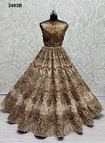 SERIES 2493A TO 2493D BY ANJANI ART DESIGNER WEDDING LEHENGA CHOLI WHOLESALER IN INDIA